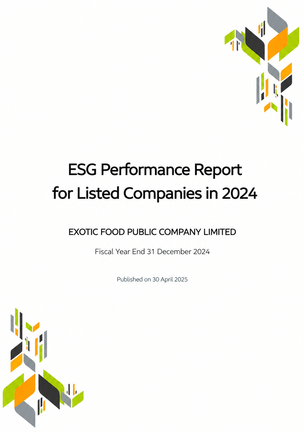 Cover of ESG Performance Report 2024