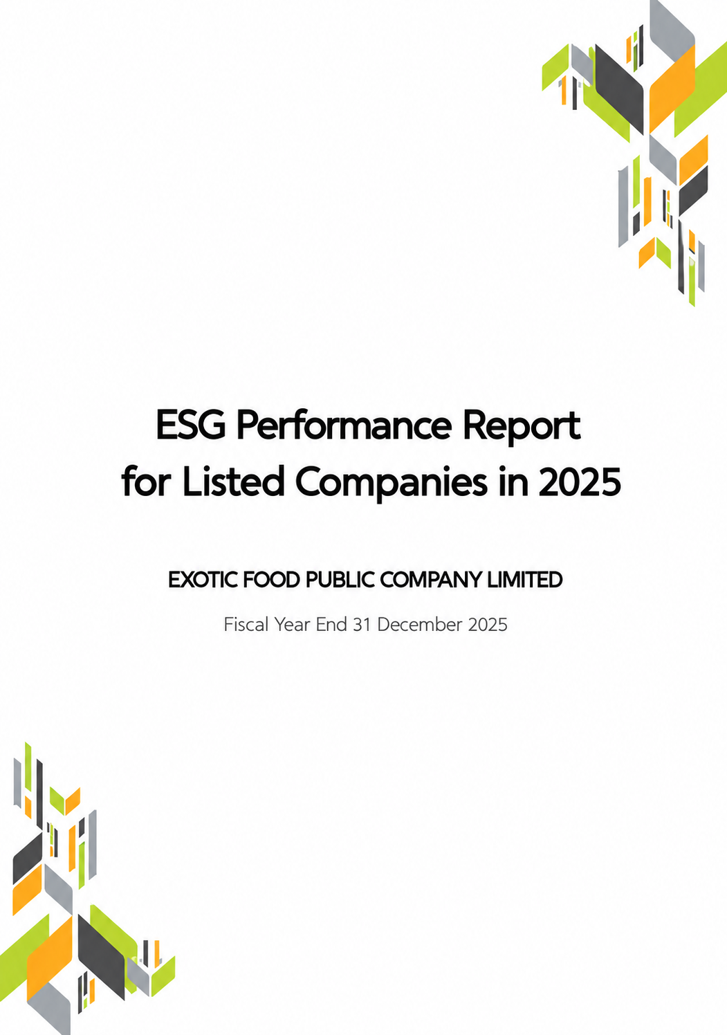 Cover of ESG Performance Report 2025
